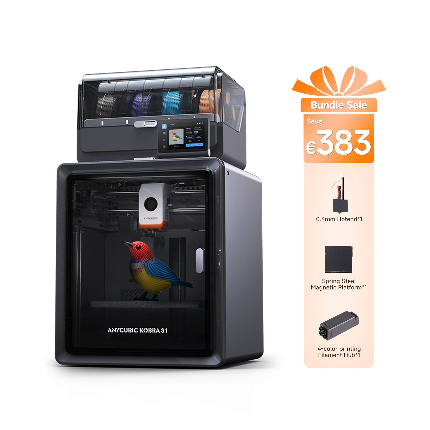 Kobra S1 Combo - High-Speed 4-Color 3D Printer for Fast Creation