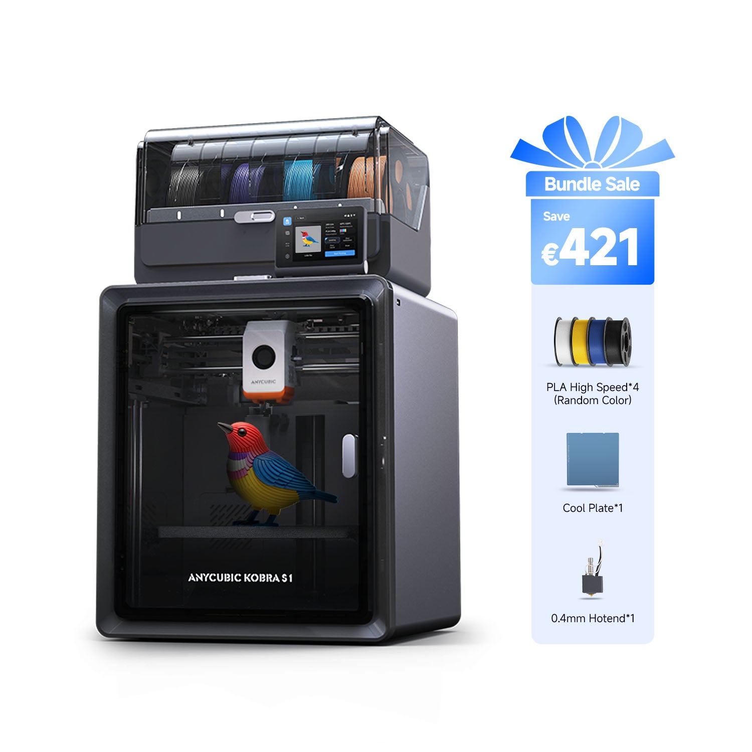 Kobra S1 Combo - High-Speed 4-Color 3D Printer for Fast Creation