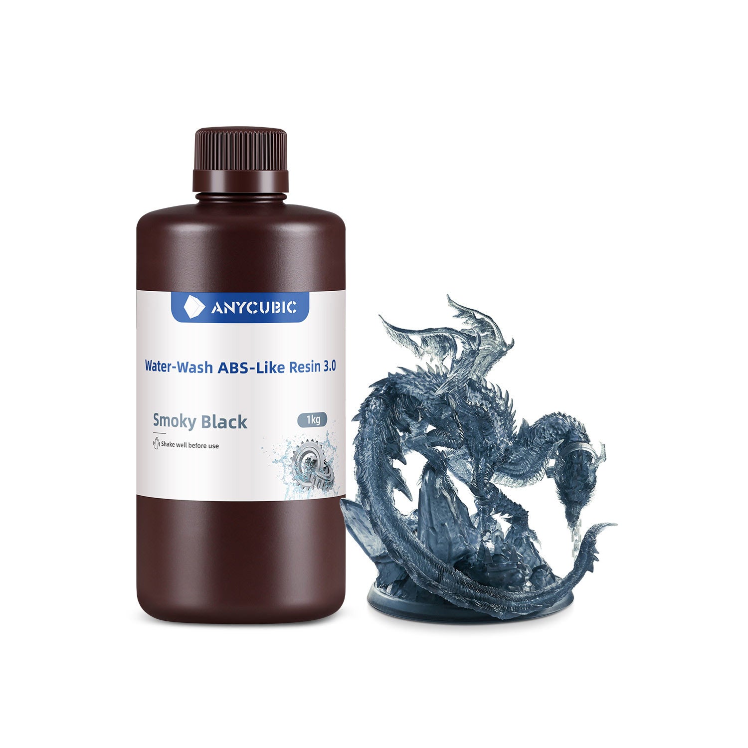 UV Gyanta Anycubic Water-Washable ABS-Like 3.0 Szürke 1kg 1l VÍZZEL UV Gyanta Anycubic Water-Washable ABS-Like 3.0 Szürke 1kg 1l VÍZZEL
